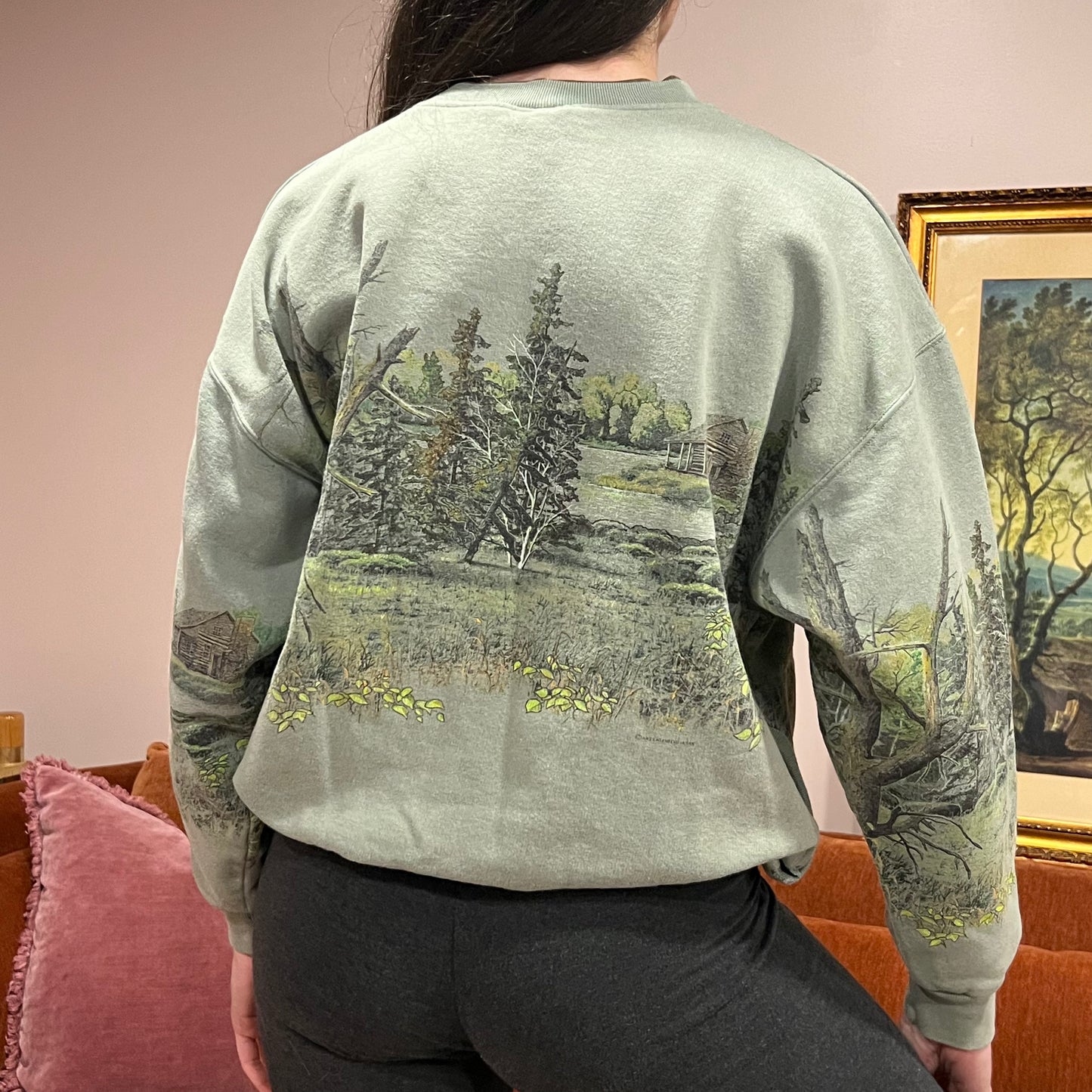 DIVORCE YOUR REPUBLICAN HUSBAND animal crewneck with orange text (L/XL)