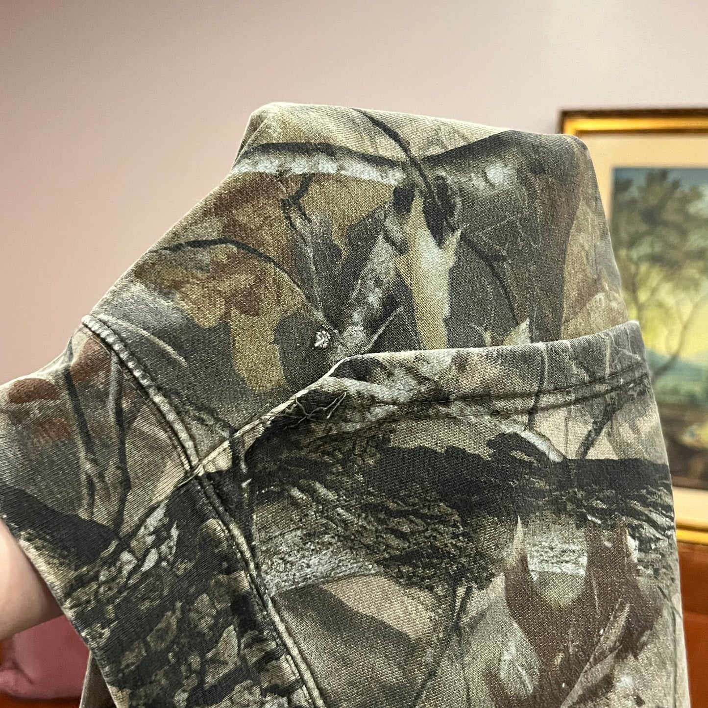 DIVORCE YOUR REPUBLICAN HUSBAND camo hoodie with pink text (2XL)