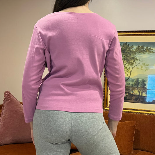 DUMP YOUR REPUBLICAN BOYFRIEND purple long sleeve t-shirt with white text (L)