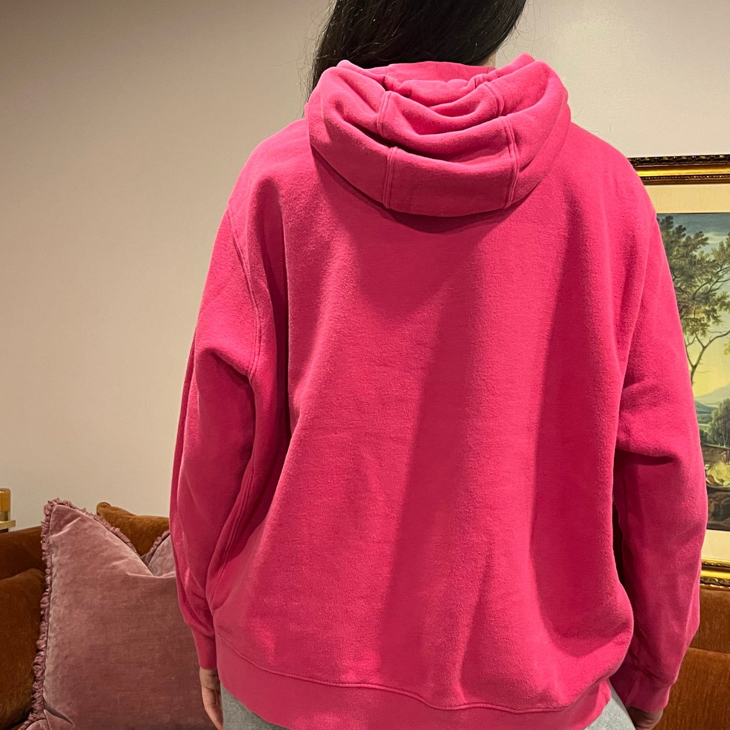 DUMP YOUR REPUBLICAN BOYFRIEND pink hoodie with pink text (XL)