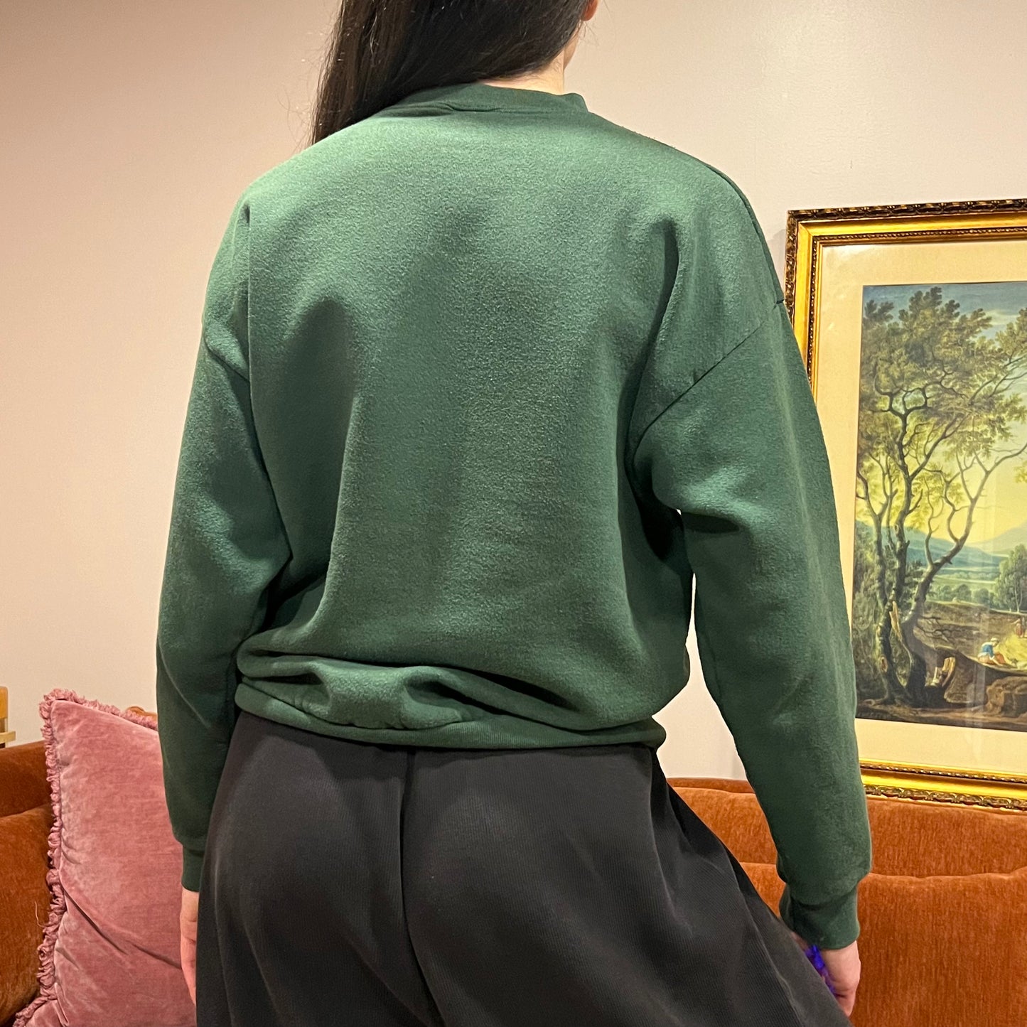 DIVORCE YOUR REPUBLICAN HUSBAND animal crewneck with pink text (L)